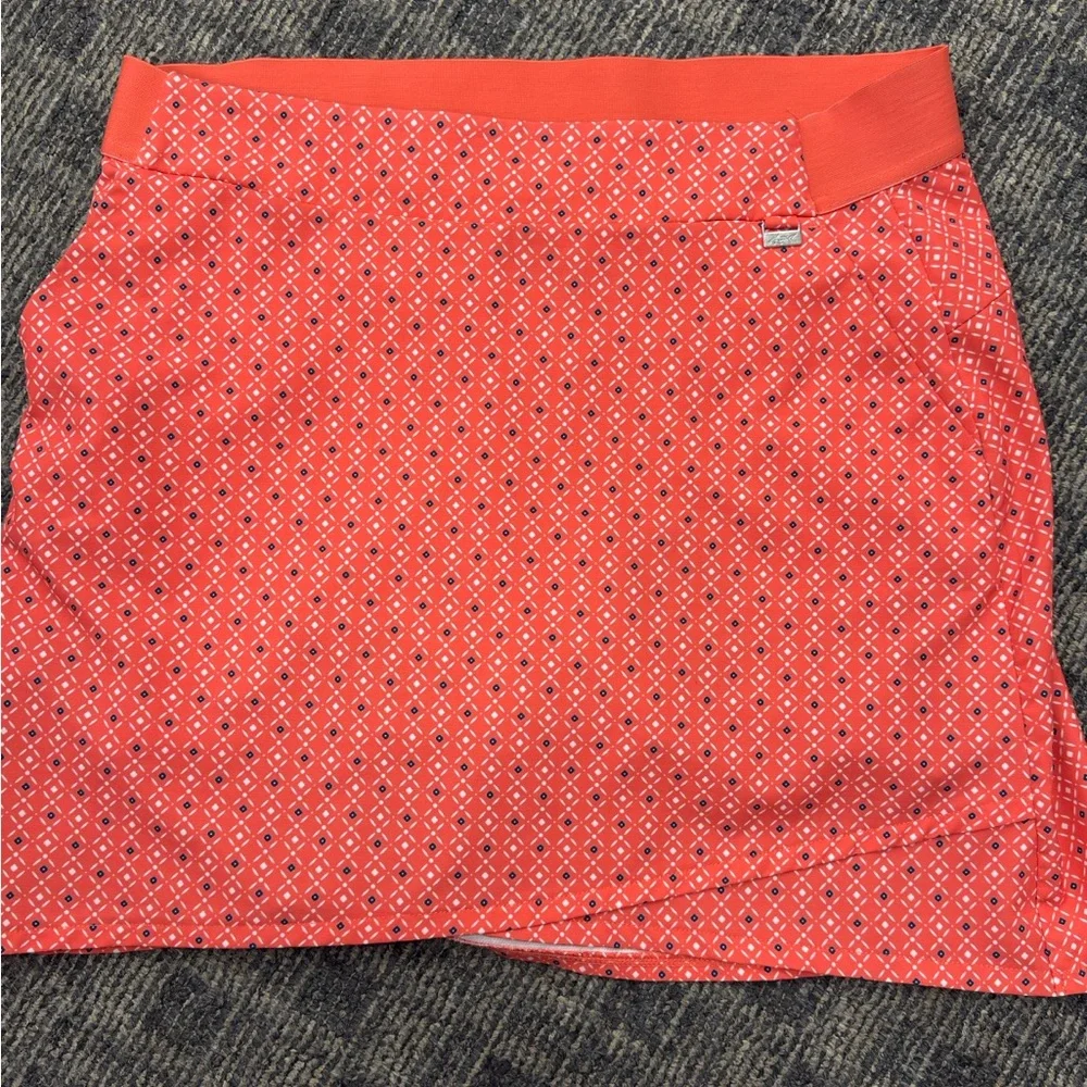 Greg Norman Collection‎ Vibrant Coral illusions pull on Skort sz l